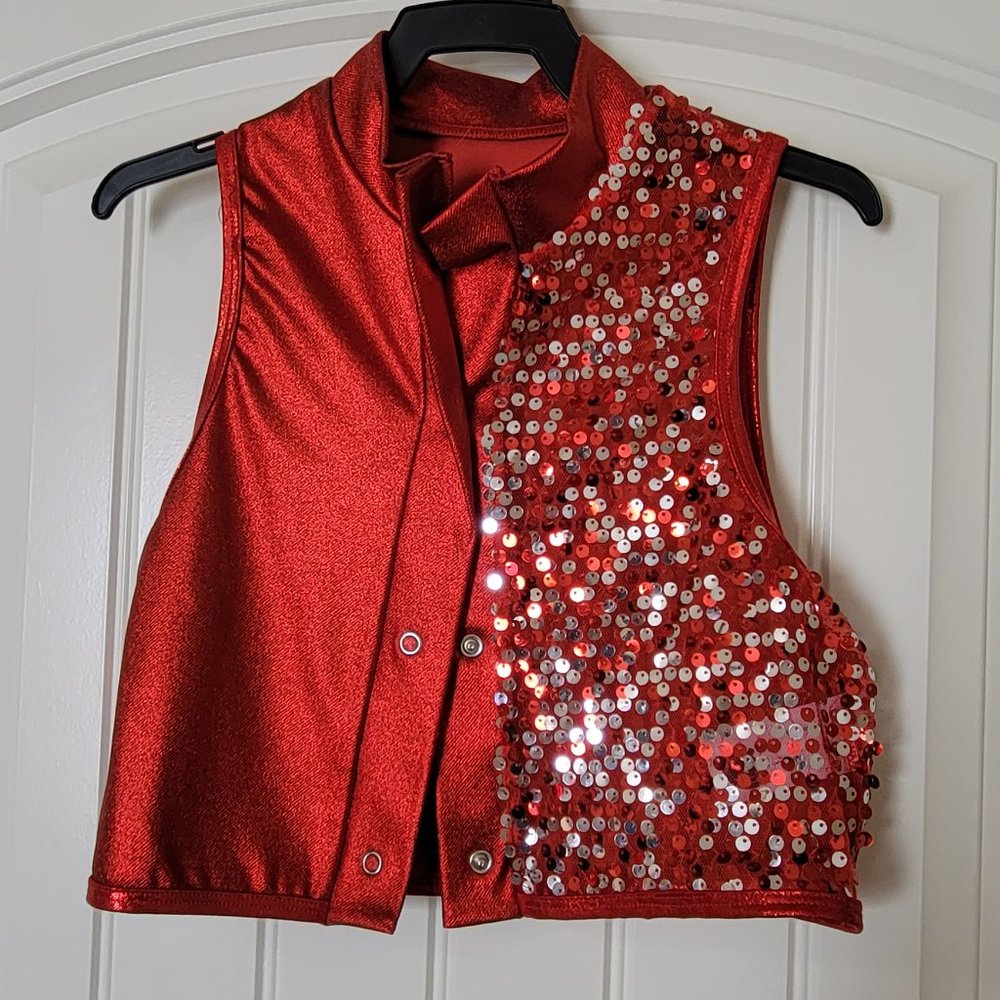 Red dance vest costume